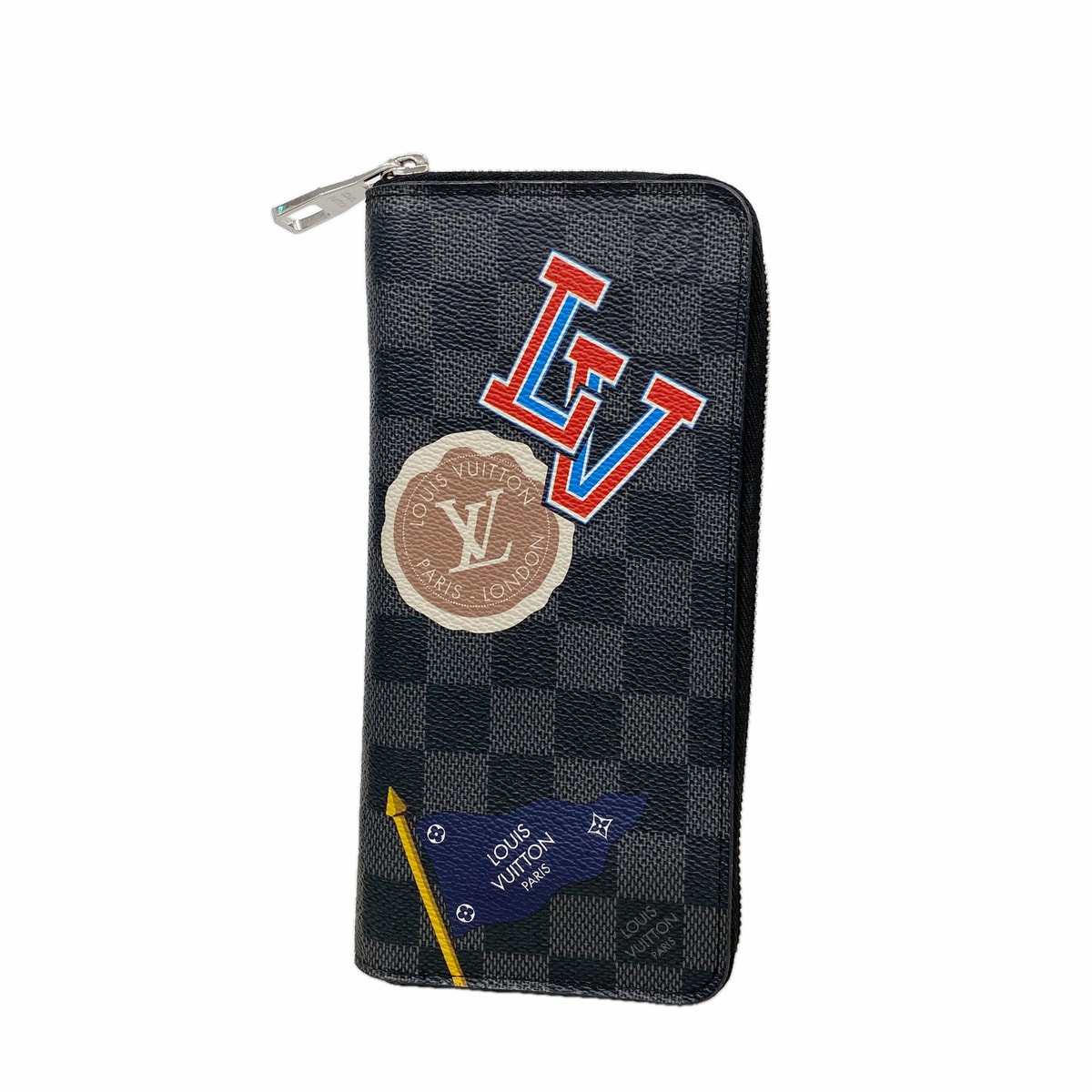 Louis Vuitton Damier Graphite Stickers Zippy Wallet Vertical