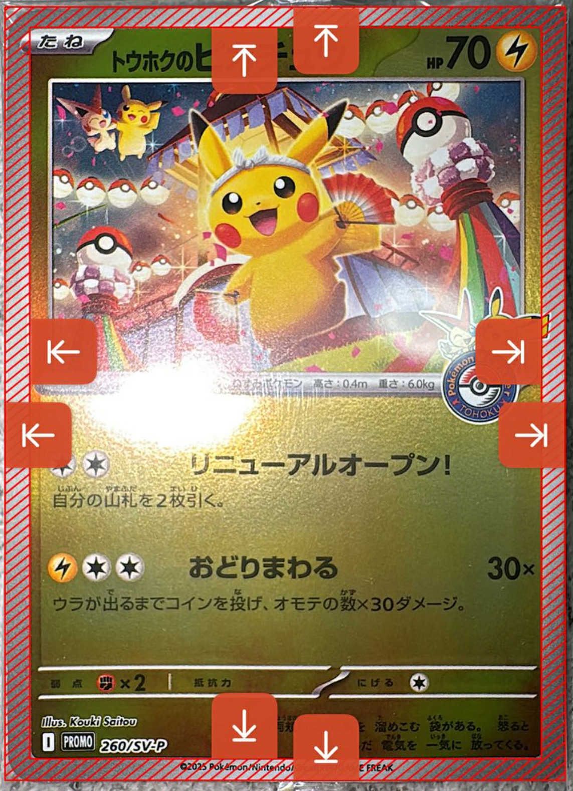 トウホクのピカチュウ P [SV-P 260](スペシャルBOX「ポケモンセンタートウホク」)