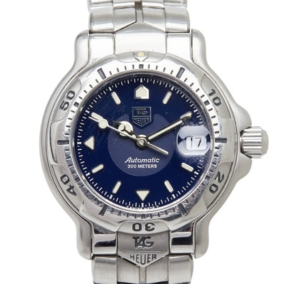 タグホイヤー 6000シリーズ 腕時計 WH2313-K1 自動巻き ネイビー文字盤 ステンレススチール レディース TAG HEUER 【中古】
