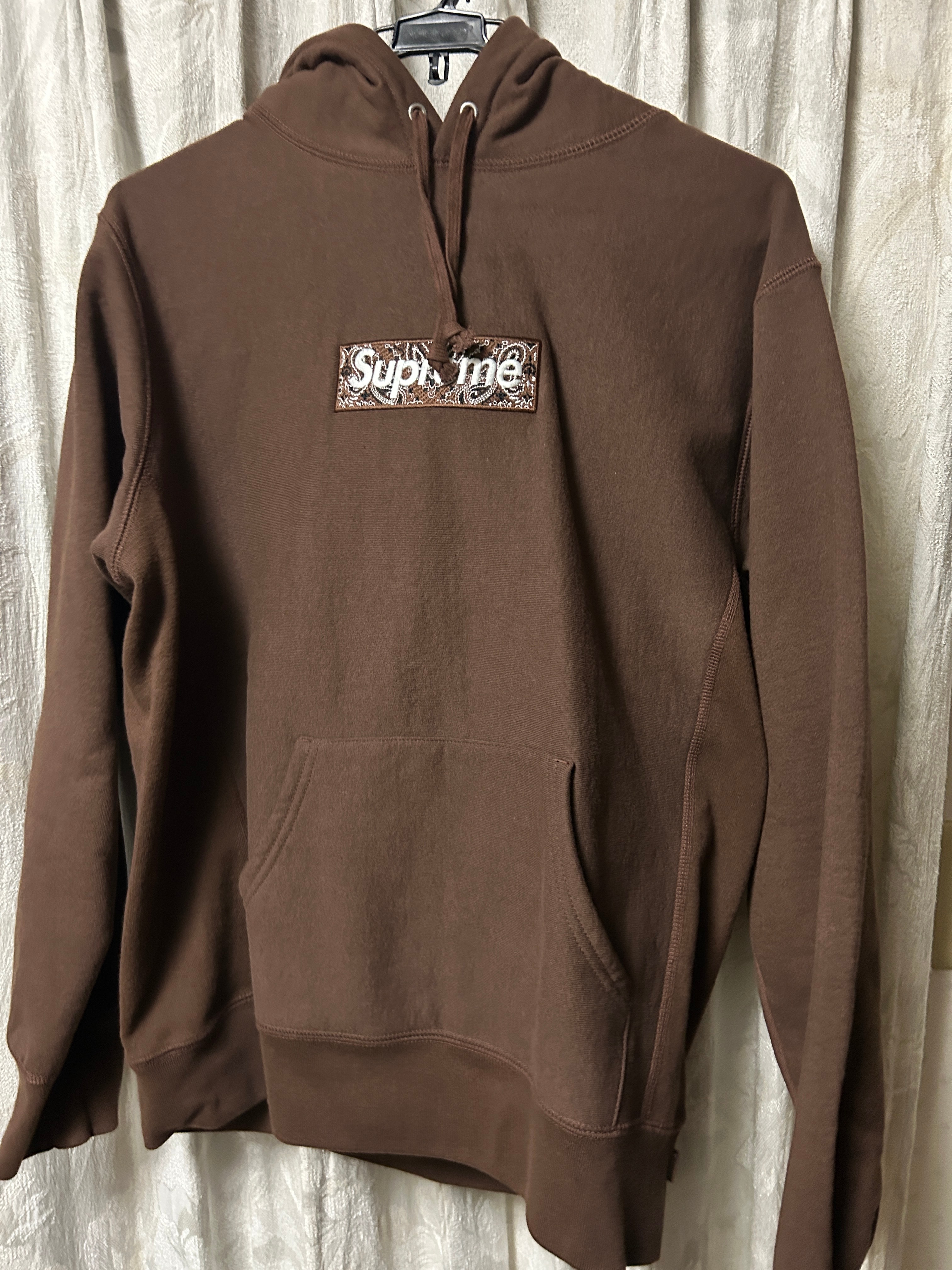 Supreme Bandana Box Logo Hooded Sweatshirt "Brown"