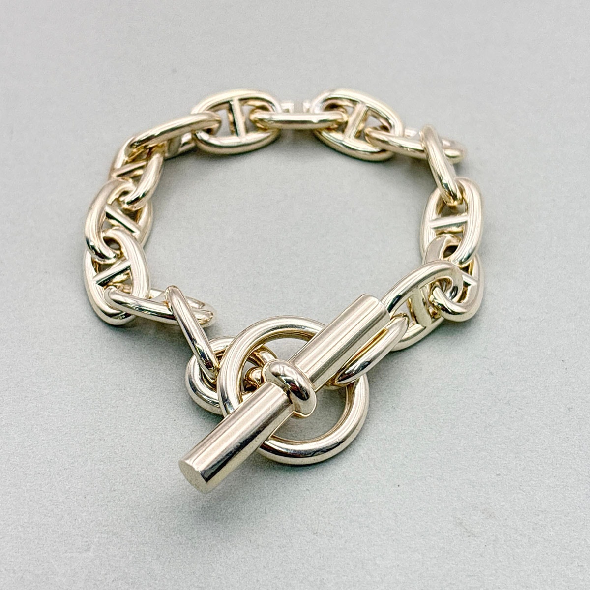 HERMES エルメス シェーヌダンクル ブレスレット MM ブレスレット シルバー925 シルバー  メンズ【中古】