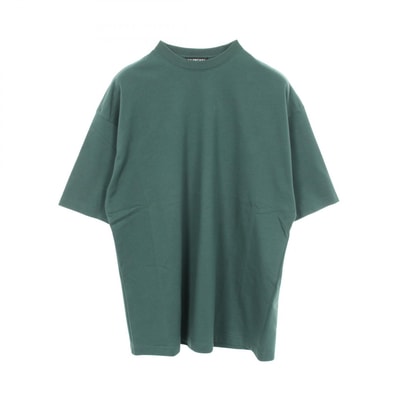 バレンシアガ BALENCIAGA バックロゴ オーバーサイズ 半袖Tシャツ 衣料品 トップス コットン メンズ レディース グリーン系 570805 【中古】