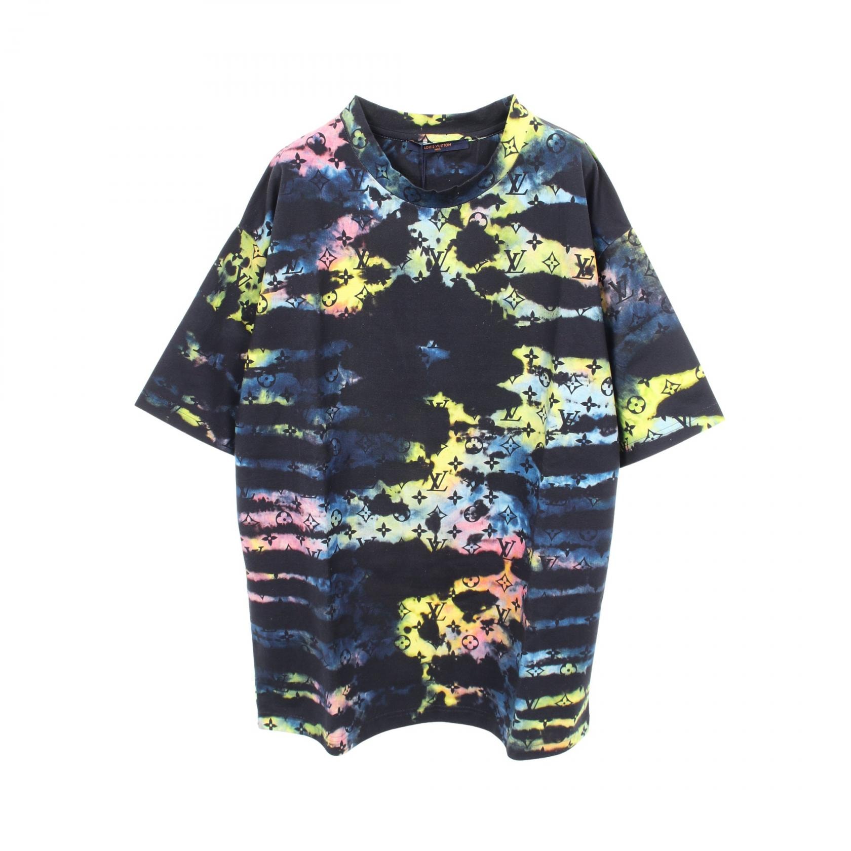 ルイ・ヴィトン LOUIS VUITTON モノグラムタイダイ 半袖Tシャツ 衣料品 トップス コットン メンズ ネイビー系 / マルチカラー 【中古】