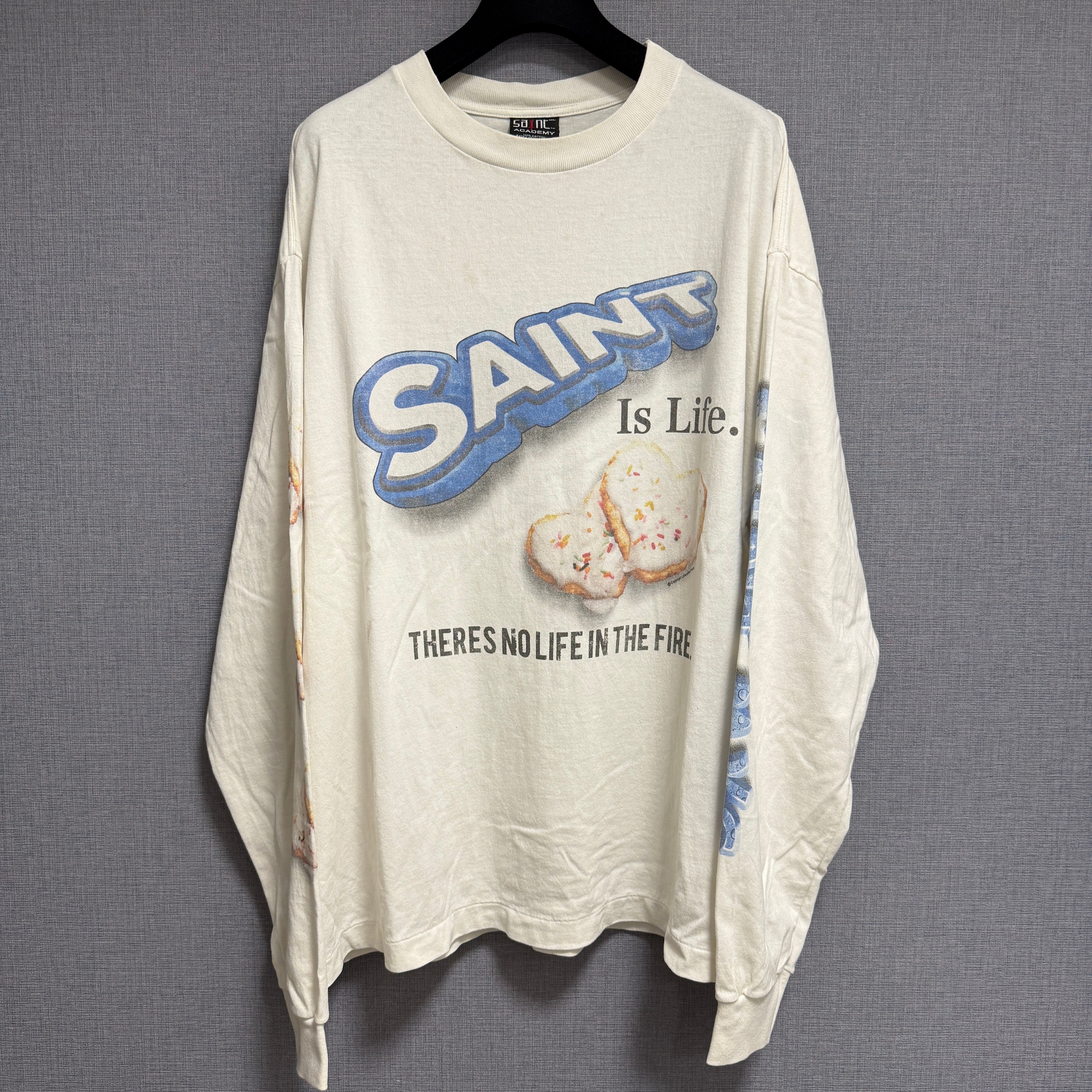SAINT Mxxxxxx x Shermer LS Tee_Heart Ckie "White"