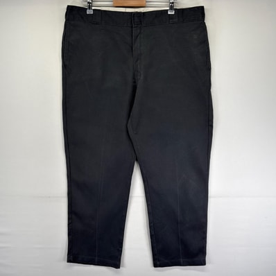 古着 ディッキーズ Dickies パンツ ワークパンツ 874 大きいサイズ ジッパーフライ ワンポイントロゴ W42 L30 グレー系 メンズ