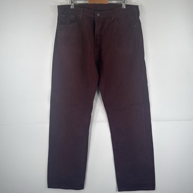 古着 リーバイス Levi's デニムパンツ 501 ジーパン ストレート 大きいサイズ ボタンフライ カラーパンツ ビッグ w42 L34 レッド系 メンズ