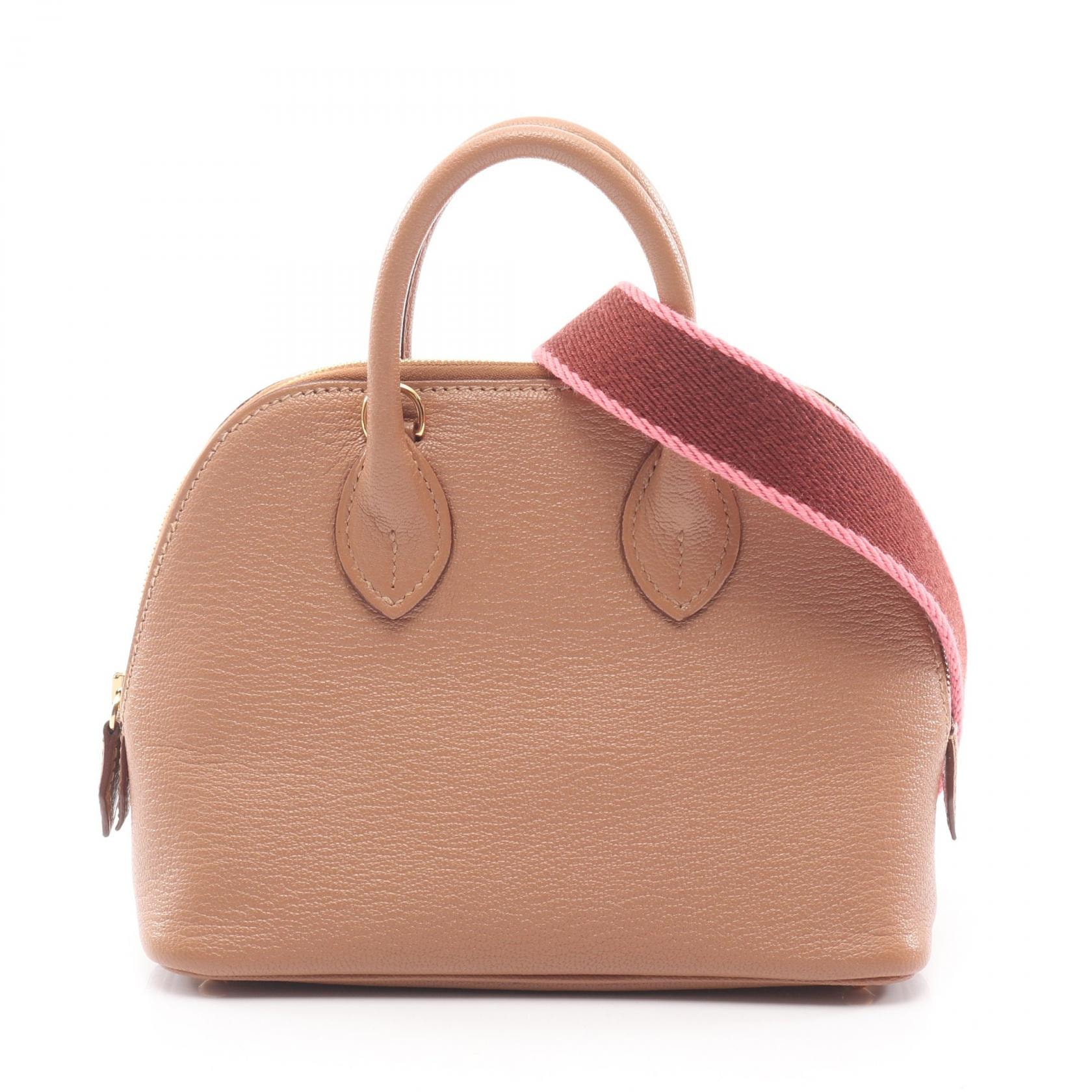 エルメス HERMES ボリード1923 ミニ チャイ 2WAY ハンドバッグ バッグ シェーブル シェーブル B刻印(2023年製造) レディース ブラウン系 【中古】