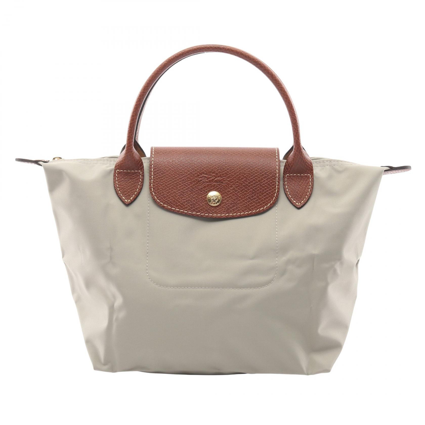 ロンシャン Longchamp ル プリアージュ オリジナル S トップハンドル ハンドバッグ バッグ キャンバス レザー レディース ベージュ系 L1621089349 【新品】