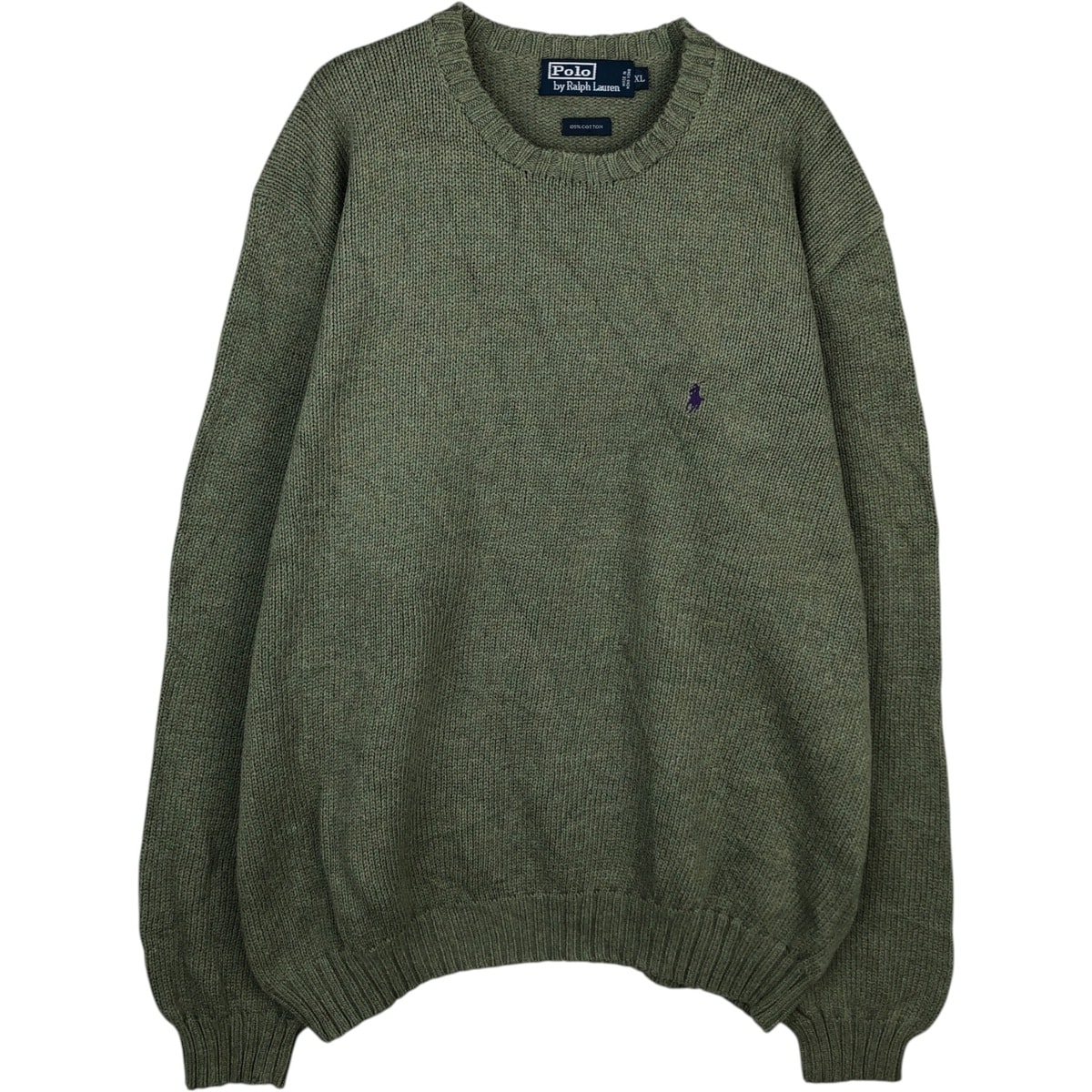 古着 ラルフローレン Ralph Lauren POLO by Ralph Lauren コットンニットセーター メンズXL相当/eaa627094