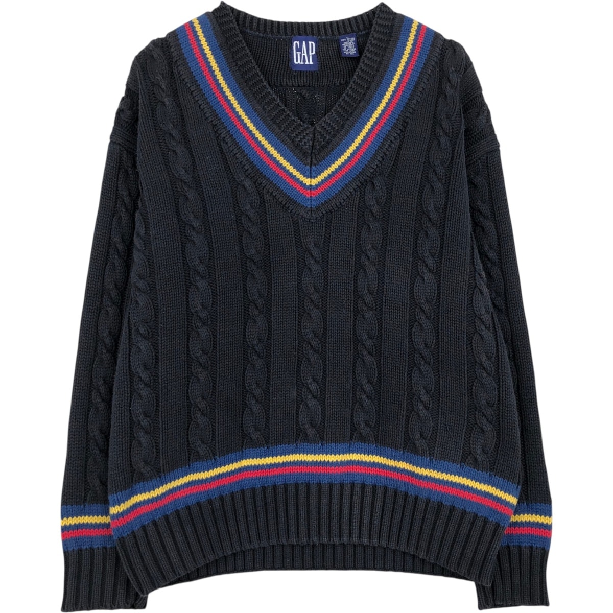 古着 90年代 ギャップ GAP オールドギャップ チルデンニットセーター メンズL相当 ヴィンテージ/eaa619008