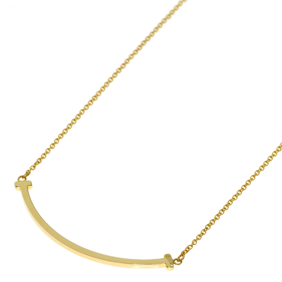 TIFFANY&Co. ティファニー Tスマイル スモール ネックレス K18YG レディース [中古]