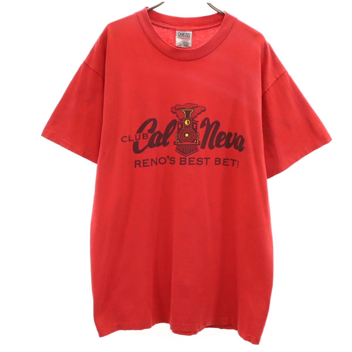 ONEITA オニータ 90s オールド CALNEVA 半袖 Tシャツ L レッド シングルステッチ
