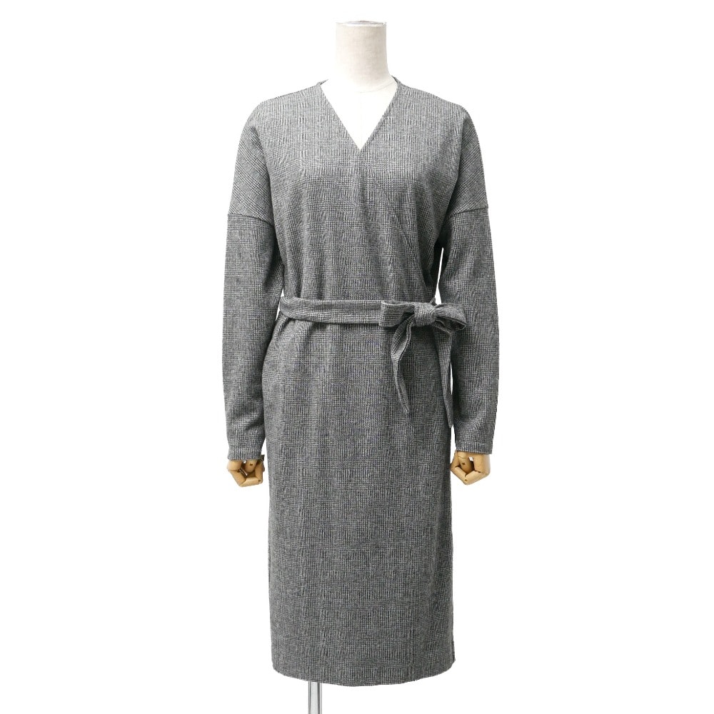 MAX MARA マックスマーラ ワンピース サイズM WEEKEND グレンチェック柄 カシュクール ストレッチ ブランド古着【中古】20260129/RA7384