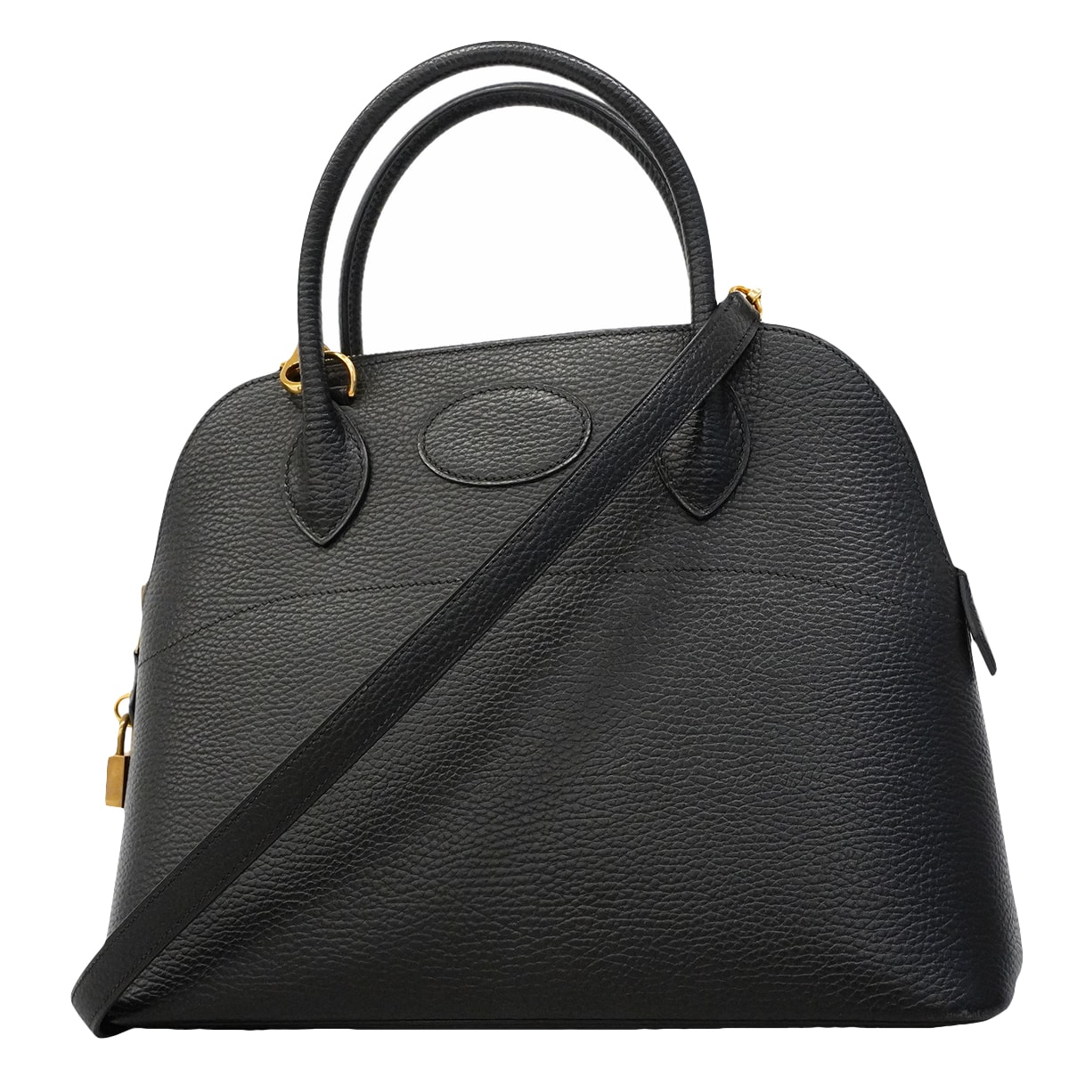 ★SALE【6gc3152】エルメス ハンドバッグ ボリード31 アルデンヌ ブラック ゴールド金具 □F刻印 2wayバッグ【中古】レディース