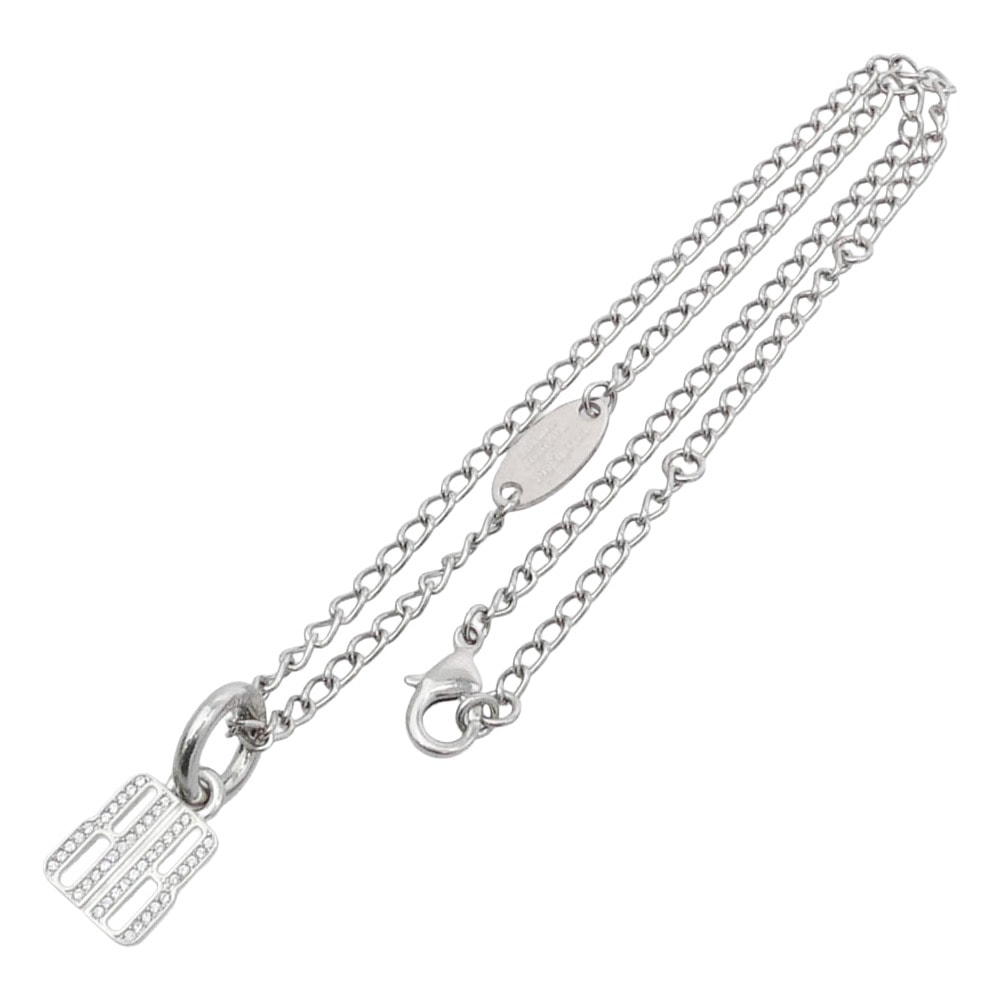 BALENCIAGA バレンシアガ ネックレス 848461 TZC3S Nano ナノ スリム チェーン ネックレス シルバー系【中古】