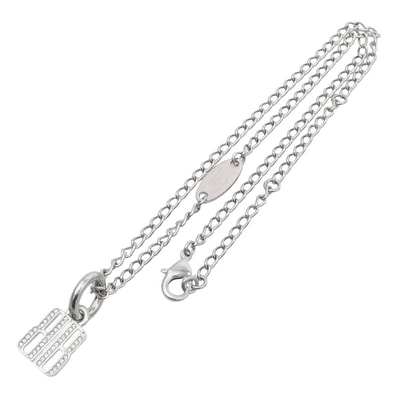 BALENCIAGA バレンシアガ ネックレス 848461 TZC3S Nano ナノ スリム チェーン ネックレス シルバー系【中古】