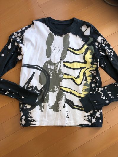Travis Scott Cactus Jack x KAWS For Fragment L S Tee "Gray"