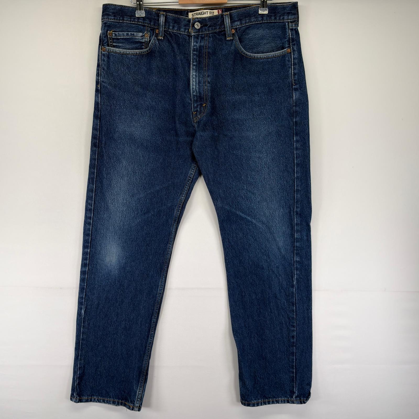 古着 リーバイス Levi's デニム パンツ Gパン 505 ストレート 5ポケット ジッパーフライ ジーンズ W38 L32  ブルー系 メンズ
