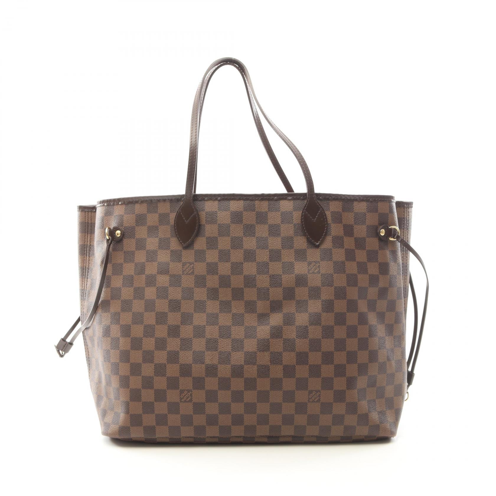 ルイ・ヴィトン LOUIS VUITTON ネヴァーフルGM ダミエエベヌ トートバッグ バッグ PVCコーティングキャンバス レザー レディース ブラウン系 N51106 【中古】