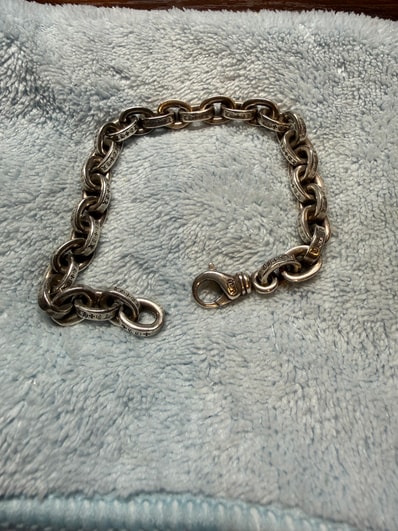Chrome Hearts Large Paper Chain Bracelet "Silver"