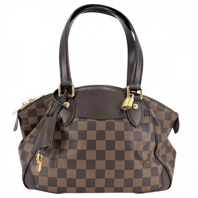 LOUIS VUITTON ルイヴィトン ハンドバッグ ダミエ ヴェローナPM N41117 ブラウン 茶 ゴールド金具 レディース【中古品】