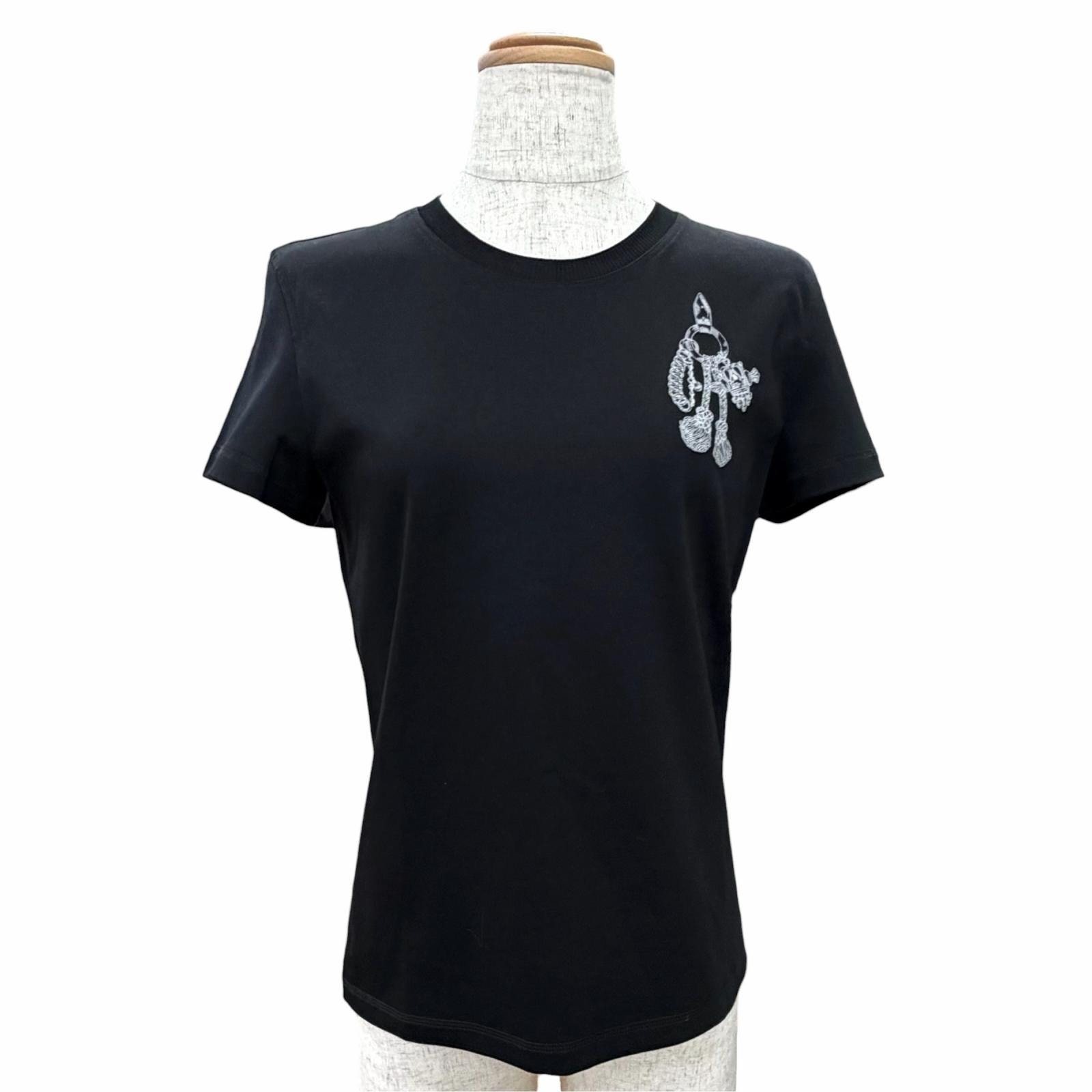 未使用 エルメス 半袖Tシャツ カルトゥッシュパルフロワ 34 5H4632DC