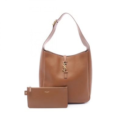 サンローランパリ SAINT LAURENT PARIS LE 5 A 7 ソフト ラージ ショルダーバッグ バッグ レザー レディース ブラウン系 850545AAAUQ2536 【中古】