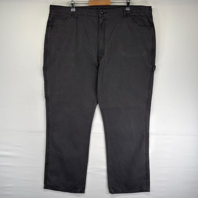古着 ディッキーズ Dickies パンツ ハンマーループ スパナポケット ダックペインター ワンポイントロゴ 大きいサイズ グレー系 メンズ