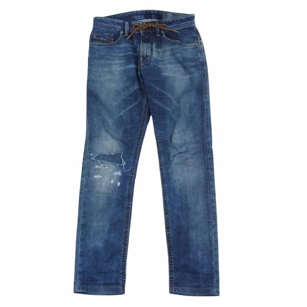 DIESEL ディーゼル デニムパンツ 00T0010600S THOMMER CB-NE ジョグジーンズ ダメージデニム インディゴブルー系 26【中古】