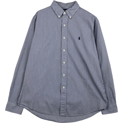 古着 ラルフローレン Ralph Lauren CUSTOM FIT 長袖 ボタンダウンストライプシャツ メンズL相当/eaa628730