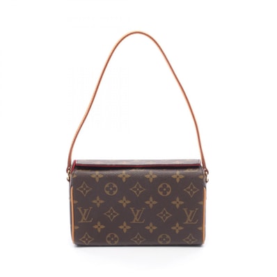 ルイ・ヴィトン LOUIS VUITTON レシタル モノグラム ハンドバッグ バッグ PVCコーティングキャンバス レザー モノグラム レディース ブラウン系 M51900 【中古】