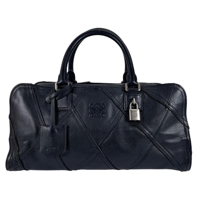 LOEWE ロエベ アマソナ 335.76.I01 ハンドバッグ レザー ブラック ユニセックス JYUNYA WATANABE ジュンヤワタナベ パッチワーク【中古】
