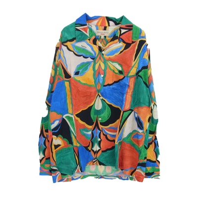 Supreme シュプリーム 半袖シャツ 21SS × Emilio Pucci L/S Shirt エミリオプッチ ロングスリーブ 長袖 シャツ マルチカラー系 L【新古品】【未使用】【中古】