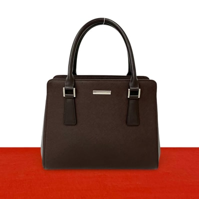 BURBERRY バーバリー ロゴ 金具 ノバチェック 柄 レザー ハンドバッグ ブラウン
99141