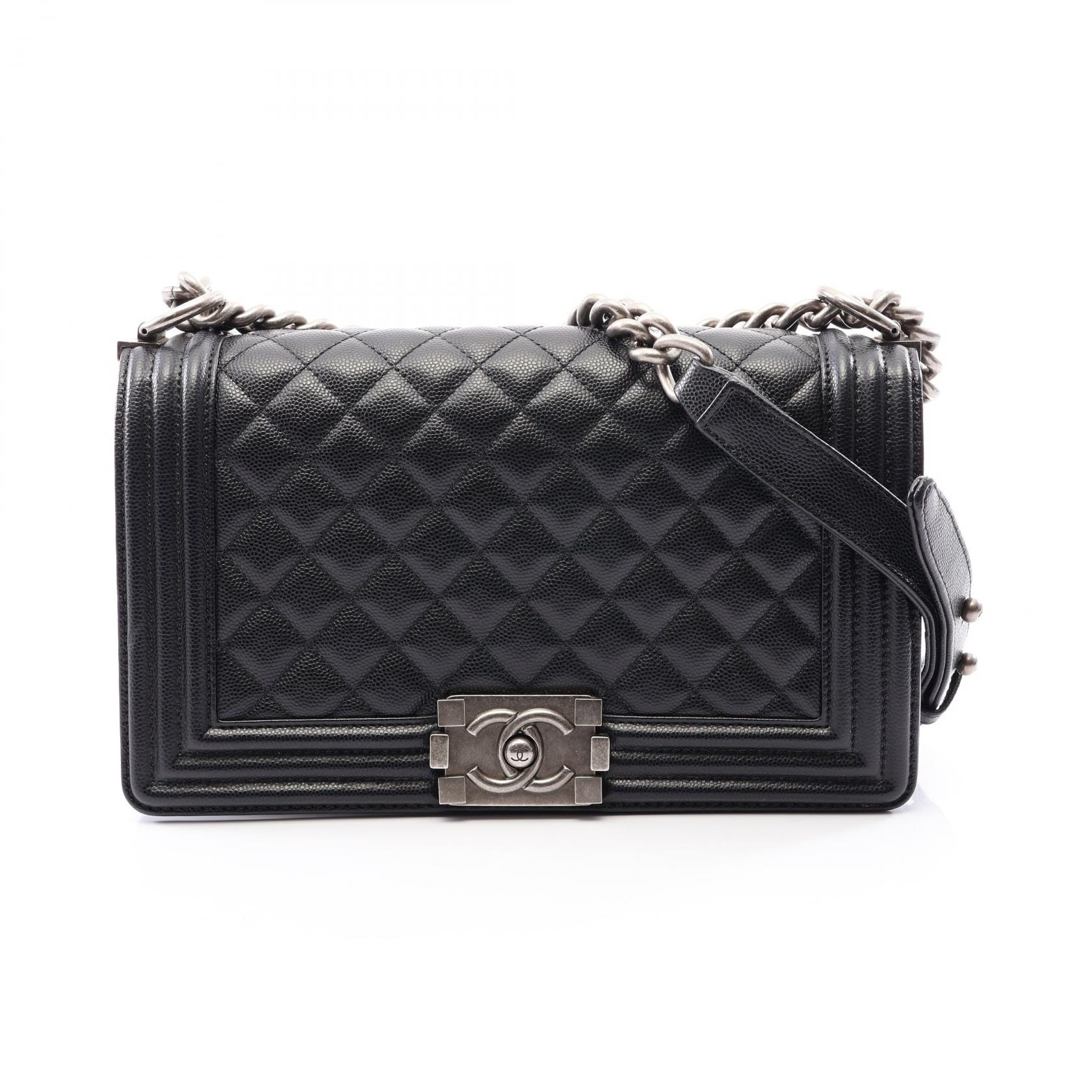 シャネル CHANEL ボーイシャネル ショルダーバッグ バッグ キャビアスキン(グレインドカーフ) レディース ブラック系 A67086 【中古】