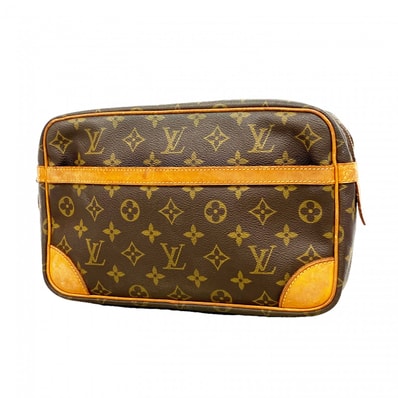 【6dd4536】ルイヴィトン クラッチバッグ モノグラム コンピエーニュ28 M51845 ブラウン【中古】メンズ