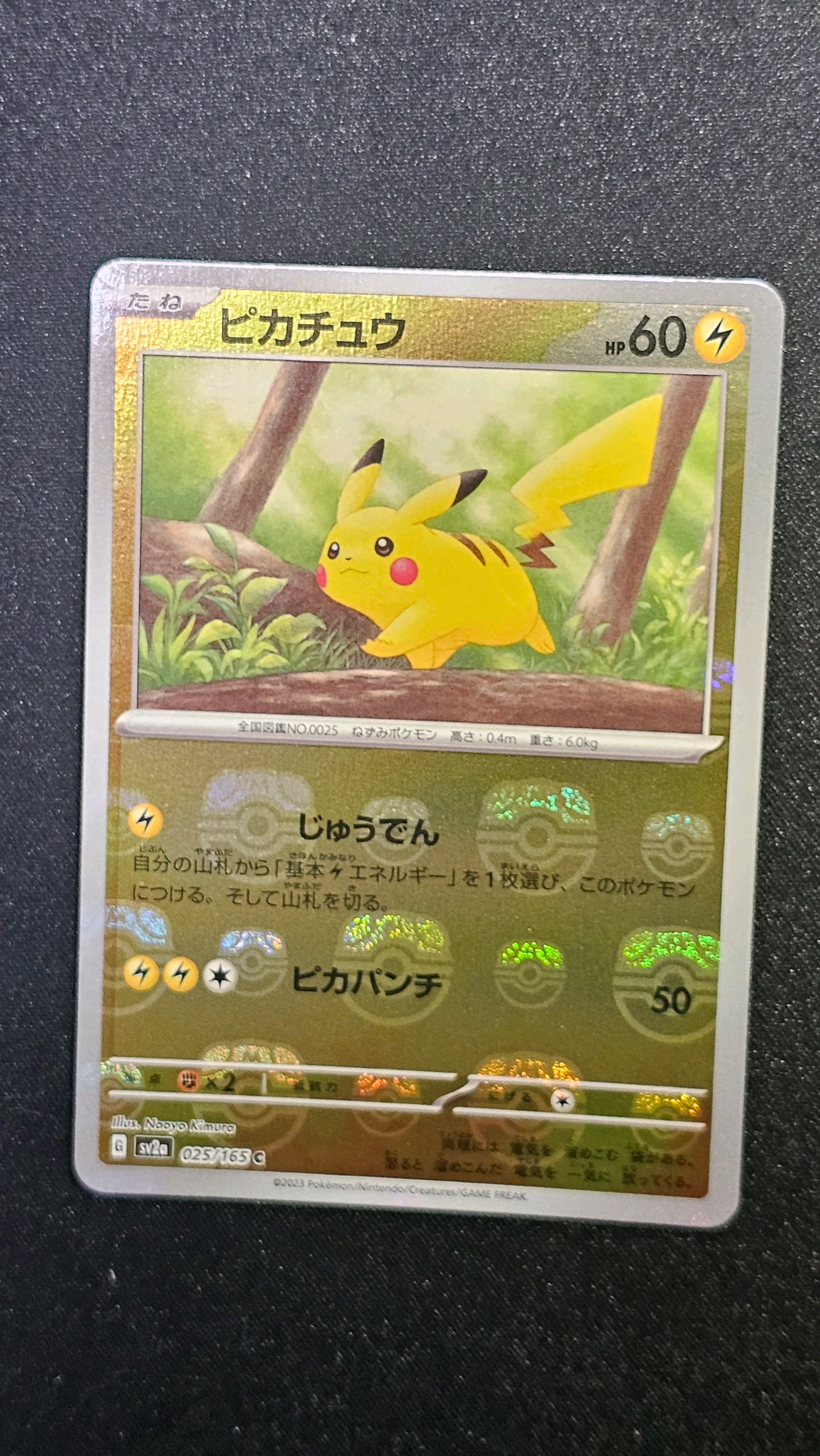 ピカチュウ C: マスターボールミラー (マスボピカチュウ) [SV2a 025/165](強化拡張パック「ポケモンカード151」)