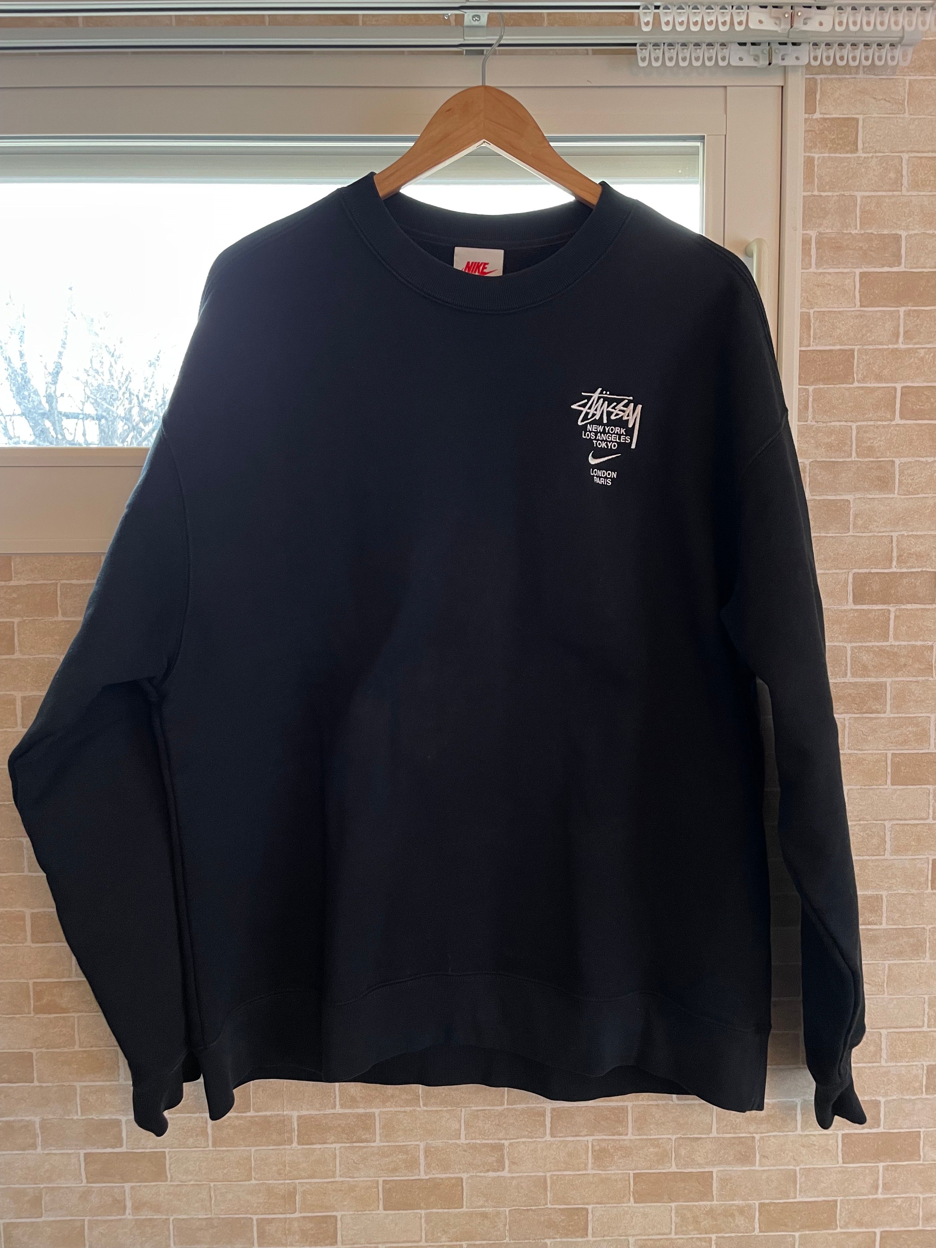 Nike x Stussy International Crewneck Sweatshirt (US Size) "Black" DC4198-010