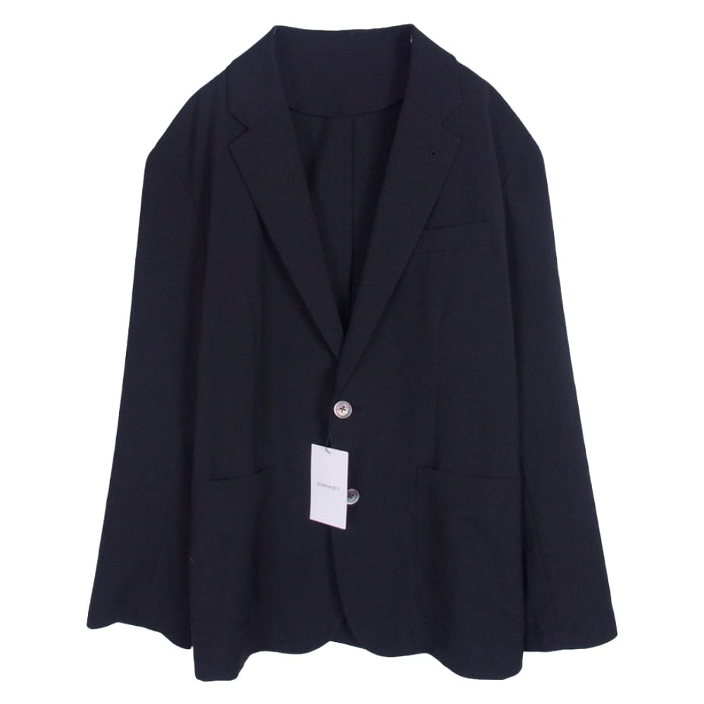 SOPHNET. ソフネット ジャケット 25AW SPNT-252034 HIGH-TWIST POPLIN JACKET ポプリン テーラード ジャケット サイズ2 ブラック系 2【新古品】【未使用】【中古】