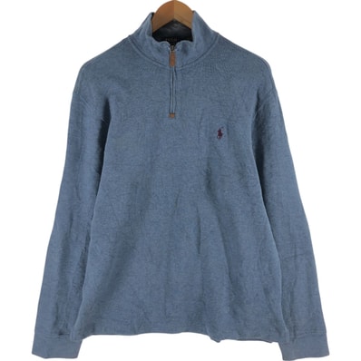 古着 ラルフローレン Ralph Lauren POLO RALPH LAUREN コットンニットハーフジップセーター メンズL相当/eaa501767