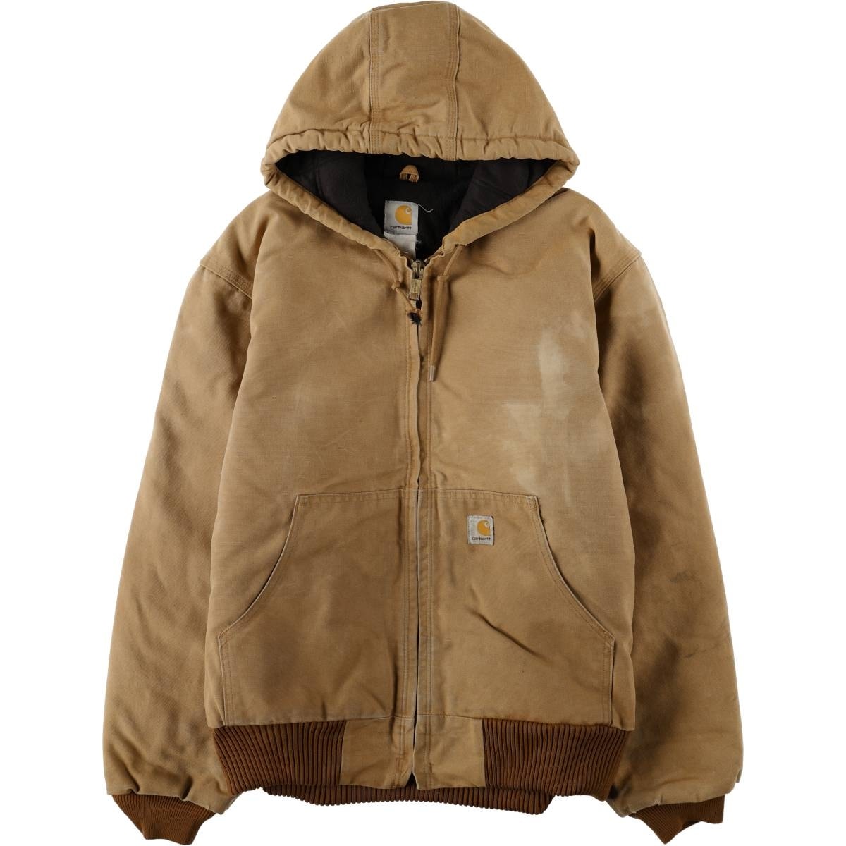 古着 カーハート Carhartt アクティブジャケット 中綿入り ダックフルジップパーカー メンズXL相当/eaa675588