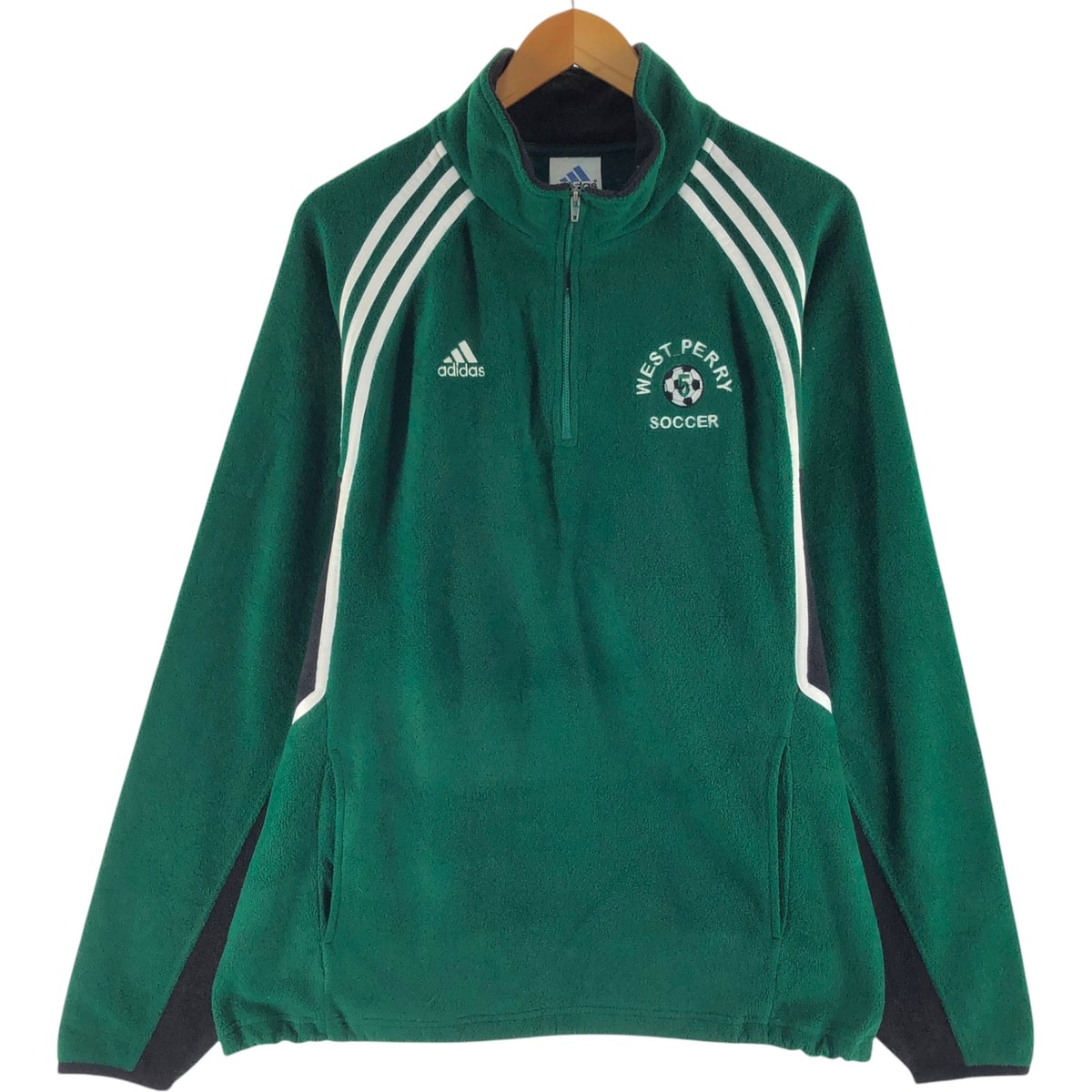 古着 00年代 アディダス adidas ハーフジップ フリースプルオーバー メンズM相当/eaa449414