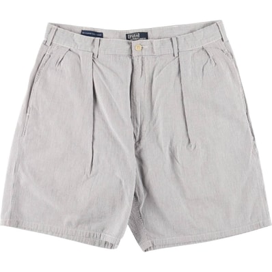 古着 90年代 ラルフローレン Ralph Lauren THE CLASSIC GOLF SHORT ストライプ柄 コットンショーツ ショートパンツ USA製 メンズw34相当 ヴィンテージ/eaa553574