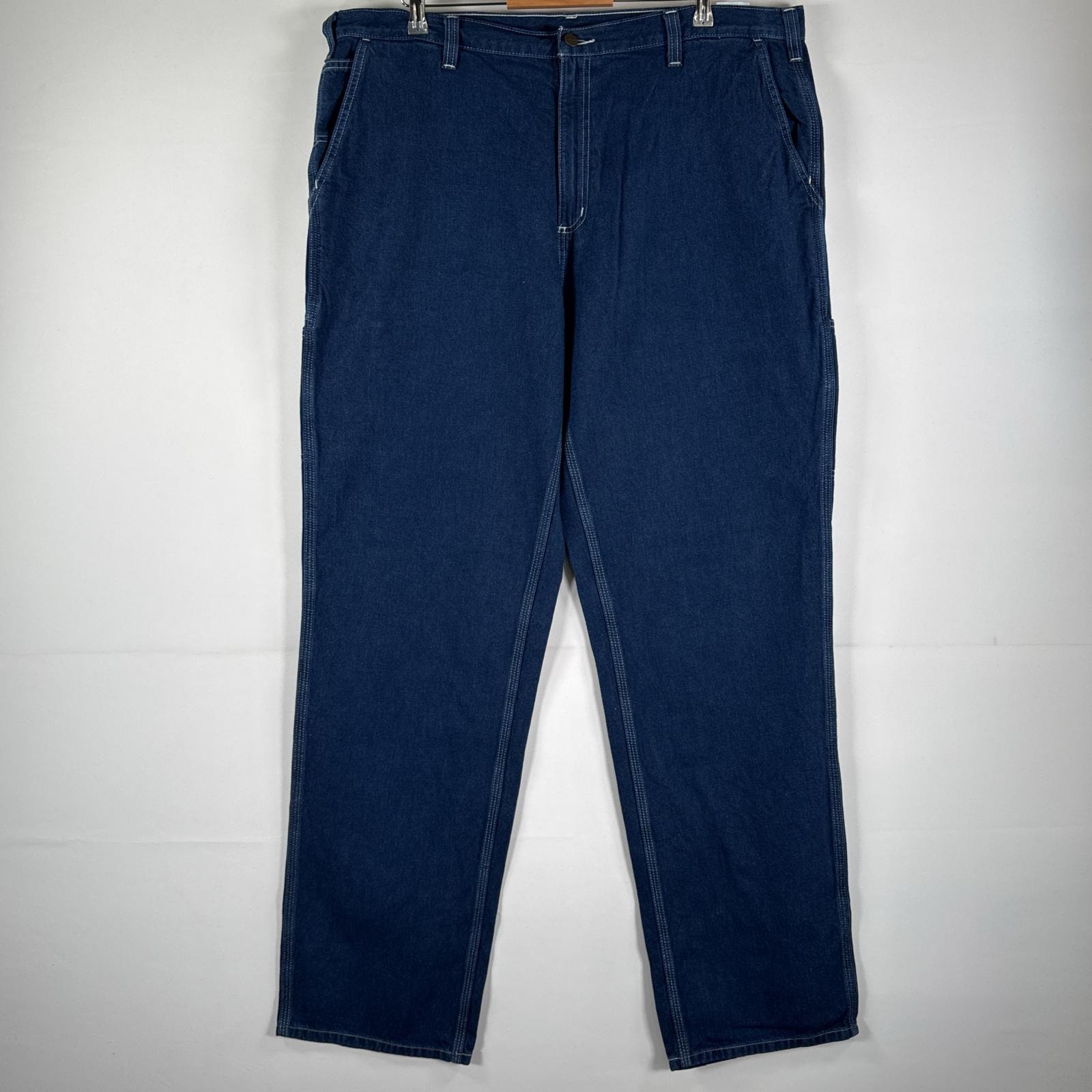 古着 カーハート Carhartt デニムパンツ ペインターパンツ 作業着 大きいサイズ ジーパン ワーク ビッグサイズ インディゴ w42 L36  ブルー メンズ
