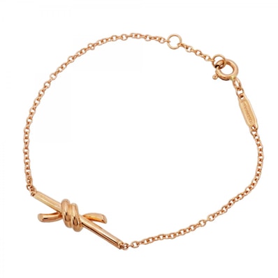 【6jdb0282】ティファニー ブレスレット ノット K18PG ピンクゴールド【中古】レディース