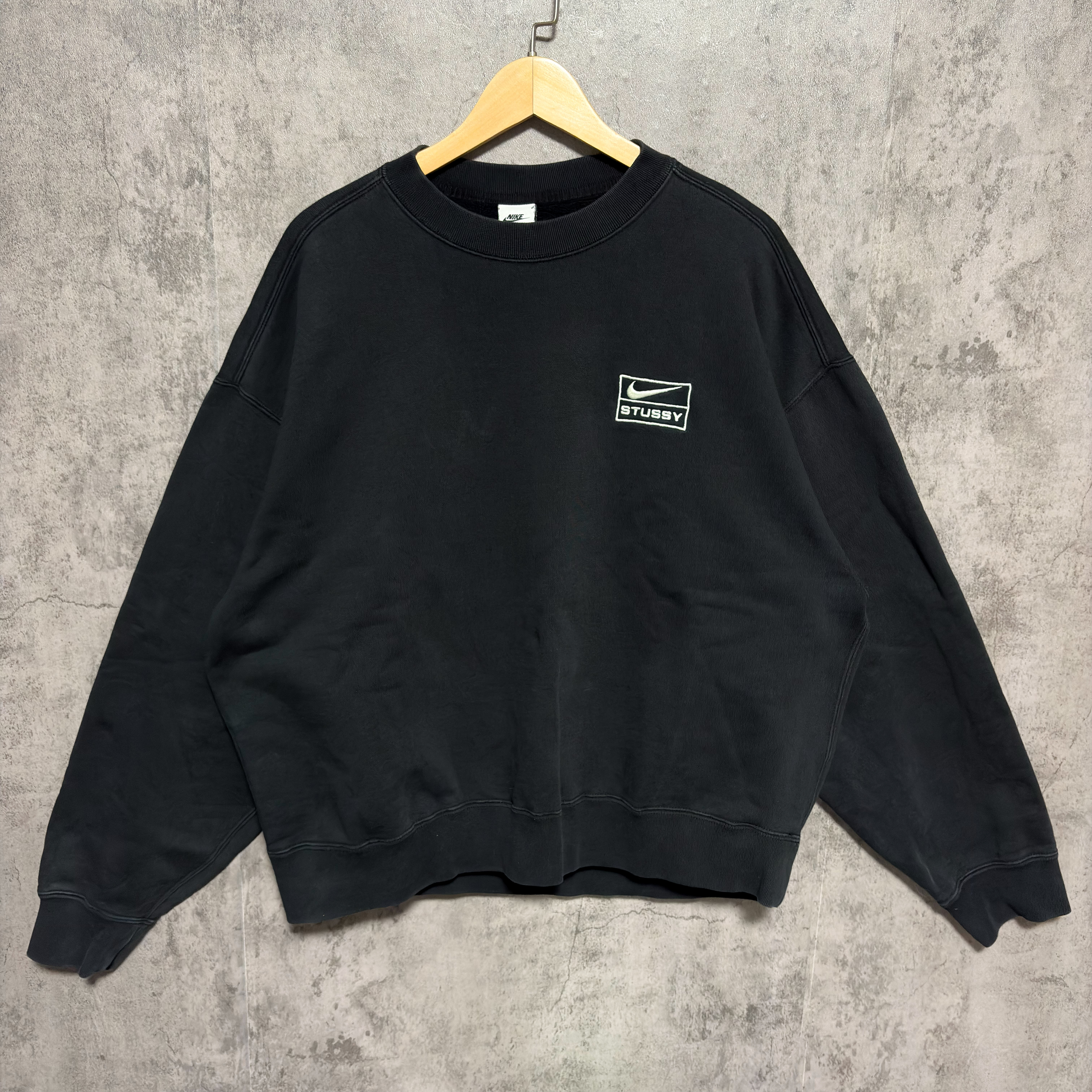 Stussy x Nike Wash Crew (Asia Size) "Black" DO5311-010
