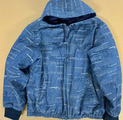 supreme デニムフードジャケット ブルゾン リバーシブル
