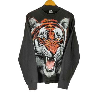 90S MADE IN USA タイガープリント L/S Tシャツ【1143009989415】
