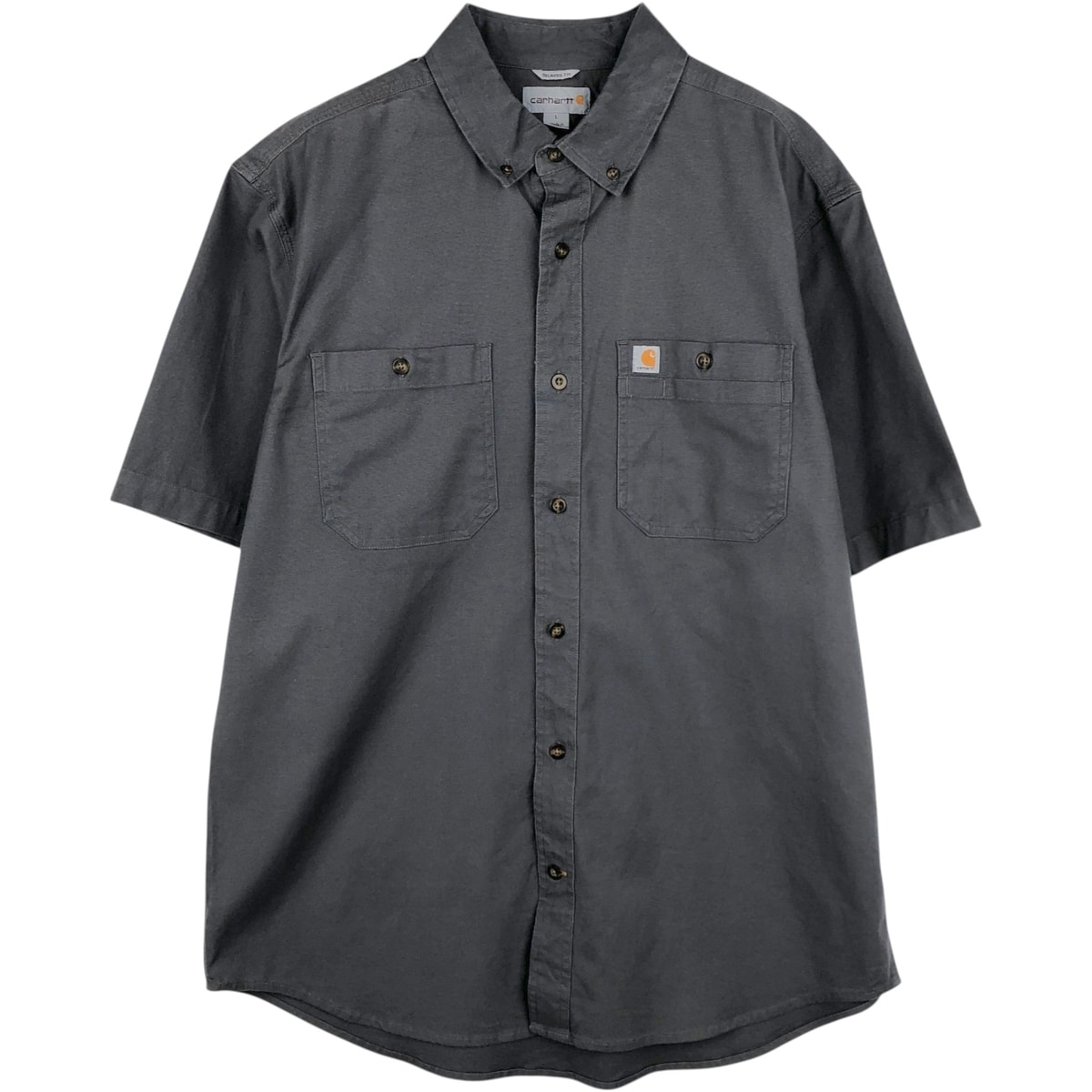 古着 カーハート Carhartt RELAXED FIT ボタンダウン 半袖 ワークシャツ メンズL相当/eaa650598