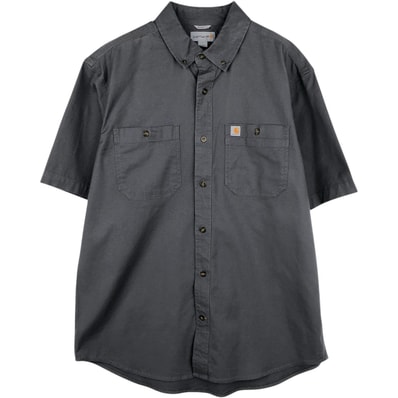 古着 カーハート Carhartt RELAXED FIT ボタンダウン 半袖 ワークシャツ メンズL相当/eaa650598
